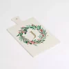 Monogram J Christmas Wreath Serving Board