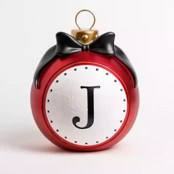 Monogram J Outdoor Christmas Ornament