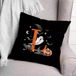 Monogram L Halloween Indoor/Outdoor Pillow
