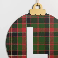 Monogram L Plaid Ornament Wall Plaque