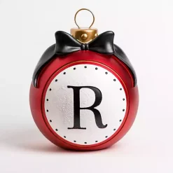 Monogram R Outdoor Christmas Ornament