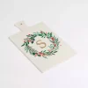 Monogram S Christmas Wreath Serving Board