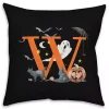 Monogram W Halloween Indoor/Outdoor Pillow