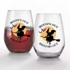 Moon's Out Brooms Out Halloween Glasses, Set of 2