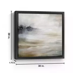 Morning Mist at the Lake Framed Canvas Art Print