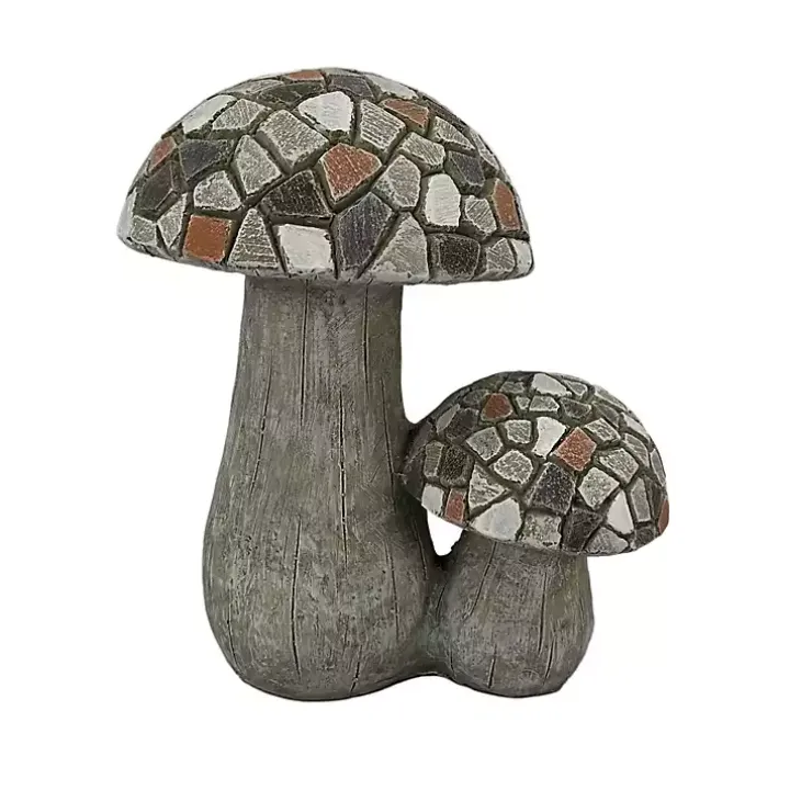 Mosaic Mushrooms Outdoor Statue