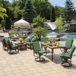 Moss Leala Texture Outdoor Deep Seat Cushions