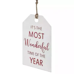 Most Wonderful Time of Year Hangtag Wall Plaque