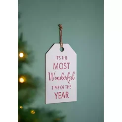 Most Wonderful Time of Year Hangtag Wall Plaque