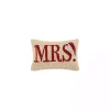 Mrs. Santa Hat Wool Lumbar Pillow