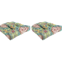 Multi Fiorella Outdoor Wicker Cushions, Set of 2