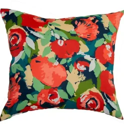 Multicolor Abstract Floral Outdoor Pillow, 22 in.