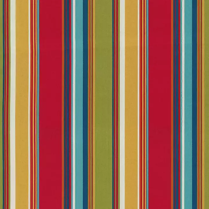 Multicolor Striped Outdoor Seat Cushions, Set of 2