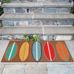 Multicolor Surfboard Outdoor Accent Rug, 30x20