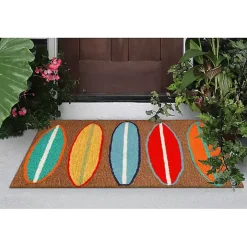 Multicolor Surfboard Outdoor Accent Rug, 30x20
