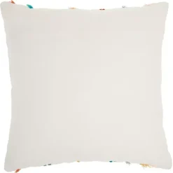 Multicolor Woven Dotted Lines Pillow