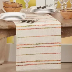 Multicolor Woven Lines Table Runner, 54 in.