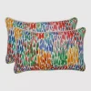 Multicolor Zinnia Outdoor Lumbar Pillows, Set of 2
