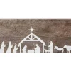 Nativity Silhouette Wood Wall Plaque