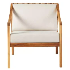 Natural Acacia Wood Outdoor Club Chair
