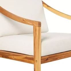 Natural Acacia Wood Outdoor Club Chair