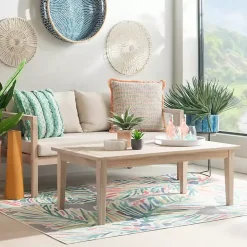 Natural Acacia Wood Slatted Outdoor Coffee Table