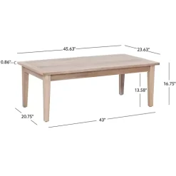 Natural Acacia Wood Slatted Outdoor Coffee Table