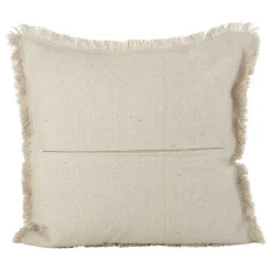 Natural Diamond Pillow with Fringed Edges