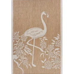 Natural Flamingo Indoor/Outdoor Area Rug, 5x7