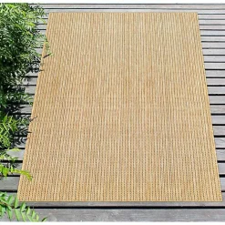 Natural Intertwined Santal Outdoor Area Rug, 7x9