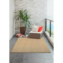 Natural Intertwined Santal Outdoor Area Rug, 7x9