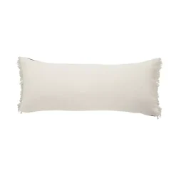 Natural Jute Braided Stripe Lumbar Pillow