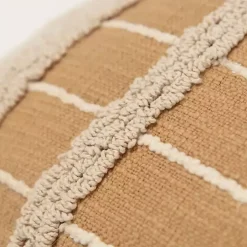 Natural Leo Striped Pillow