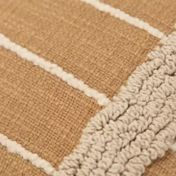 Natural Leo Striped Pillow