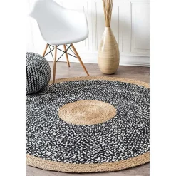 Natural Lesha Round Rug, 6 ft.