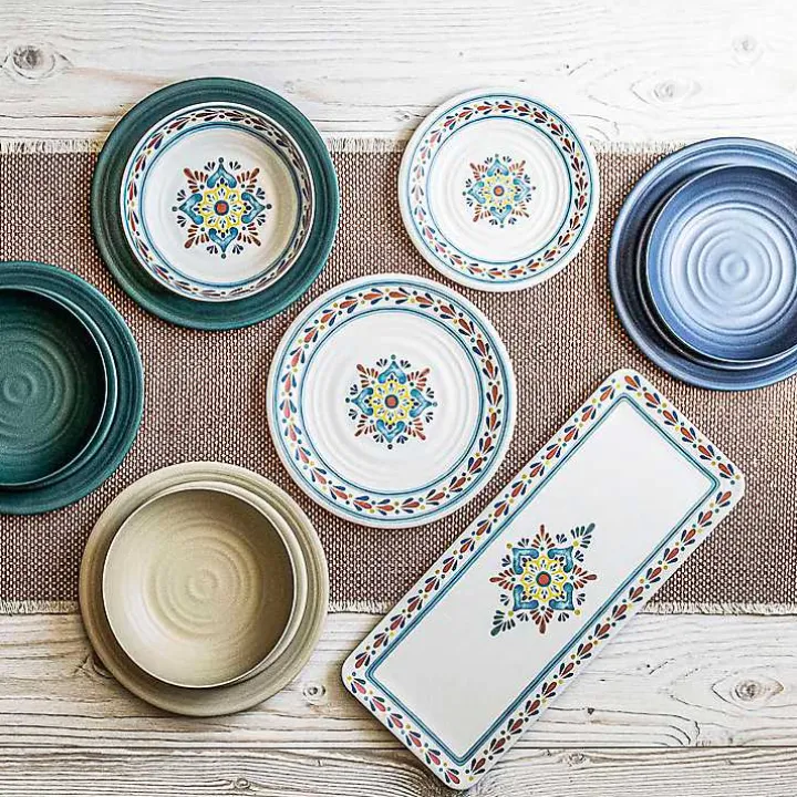 Natural Madden Melamine Low Bowls, Set of 6