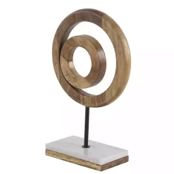 Natural Mango Wood Rings Sculpture