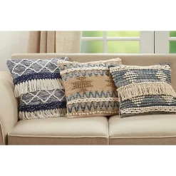Natural Multi Texture Chindi Jute Pillow