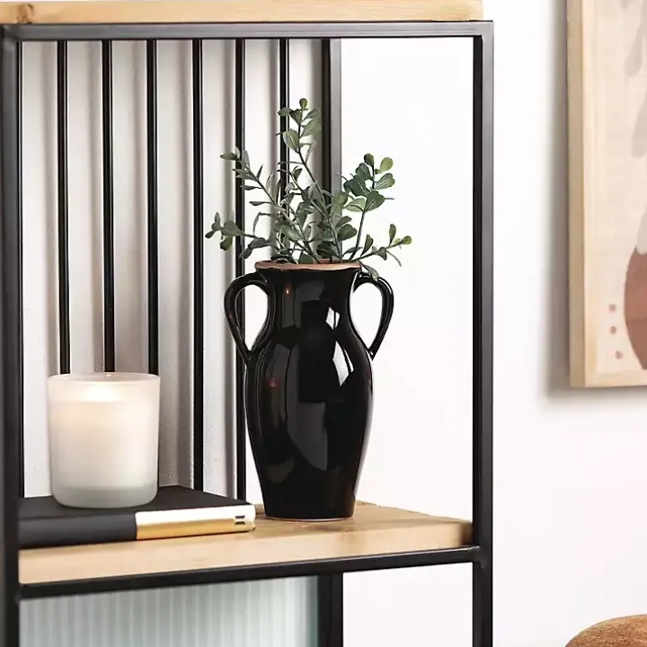 Natural Rimmed Onyx Urn Vase