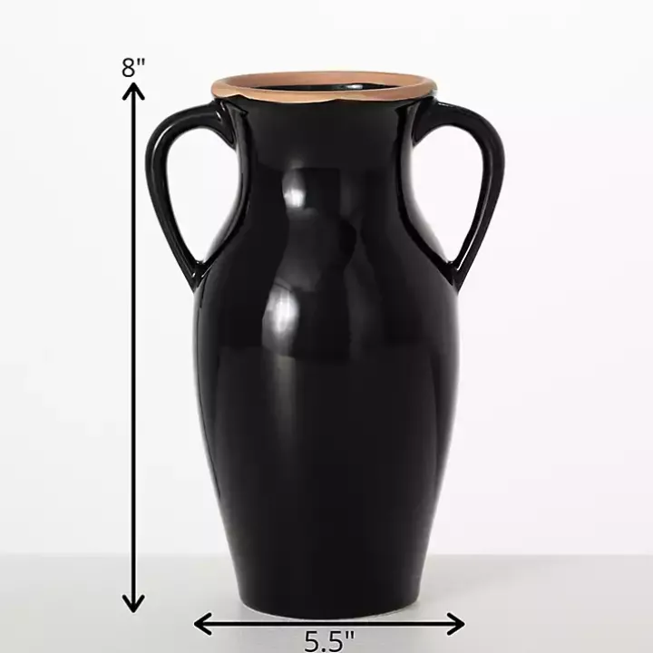Natural Rimmed Onyx Urn Vase