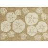 Natural Sand Dollar Outdoor Accent Rug