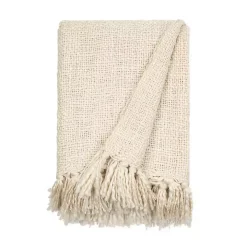 Natural Slubbed Yarn Throw