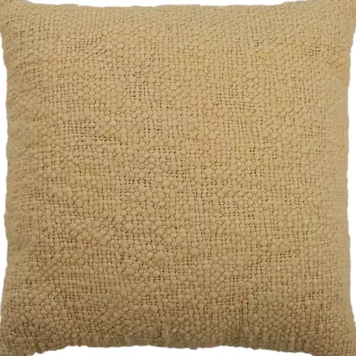 Natural Soft Nubby Woven Pillow