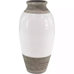 Natural Stone Two-Tone Coastal Vase