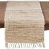 Natural Tasseled Chindi Outdoor Table Runner
