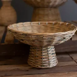 Natural Wicker Compote Bowls, Set of 3