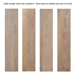 Natural Wood Fluted Lissi Round Serving Tray