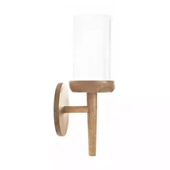 Natural Wood Torch Sconce