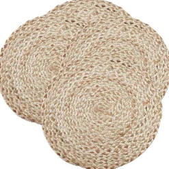 Natural Woven Jute Placemats, Set of 4