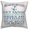 Nautical Beach Rules Outdoor Pillow
